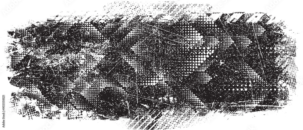 Poster Grunge textured banner with rough edges. Speckled texture. Overlay grunge texture . Simply place texture over any object to create grunge effect . Banner with scratched surface for your design. 