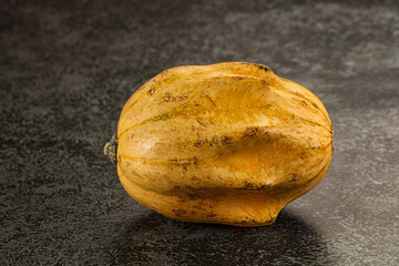 Decorative yelow pampkin seasonal vegetables