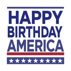 happy birthday america vector design