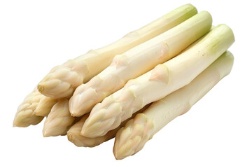 Fresh ripe white asparagus in bunch perfect for seasonal healthy meals