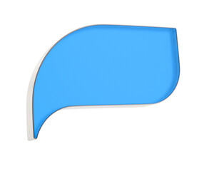 Blue Speech bubble on white background. Isolated 3D illustration