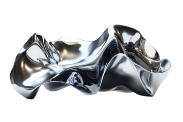 Metallic abstract design elements with a futuristic look add sophistication to your creative and branding work