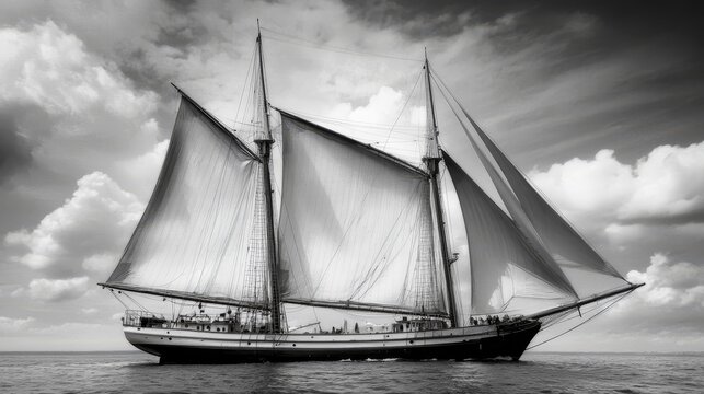 Photography sailing boat watercraft monochrome sailboat