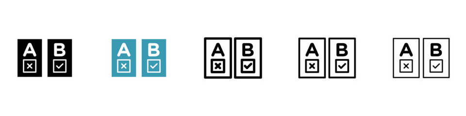 A/B Testing icon. Design for web and mobile app. Vector illustration