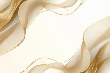 Fototapeta premium Abstract gold wavy hairline frame background