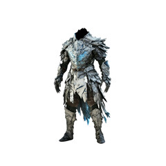 Fototapeta premium Majestic Ice Armor Full Body 3D Render of Fantasy Knight's Attire