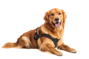 Golden retriever image to highlight the importance of service dogs in everyday life