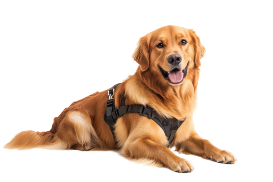 Golden retriever image to highlight the importance of service dogs in everyday life