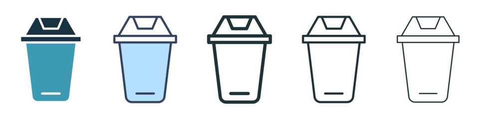 Waste Bin icon. Design for web and mobile app. Vector illustration