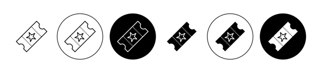 Ticket icon. Design for web and mobile app. Vector illustration