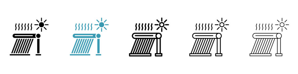 Solar Water Heater icon. Design for web and mobile app. Vector illustration