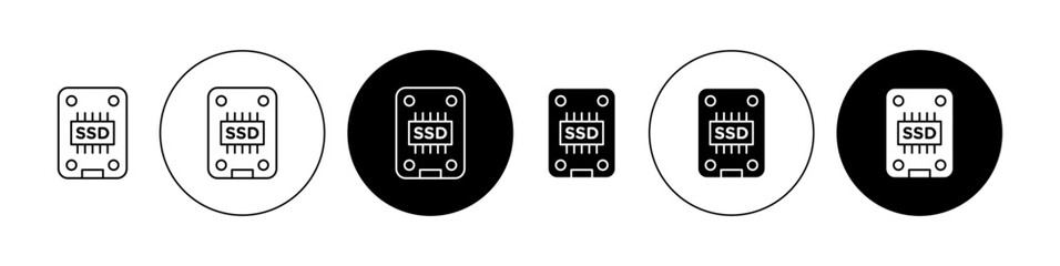 SSD drive icon. Design for web and mobile app. Vector illustration