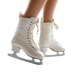 Shop women's white figure skates ice skating shoes for sale online today on transparent background