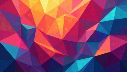 Fototapeta premium Abstract geometric shapes repeat endlessly, vibrant colors , trendy, repeating, design