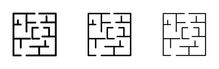 Maze icon. Design for web and mobile app. Vector illustration