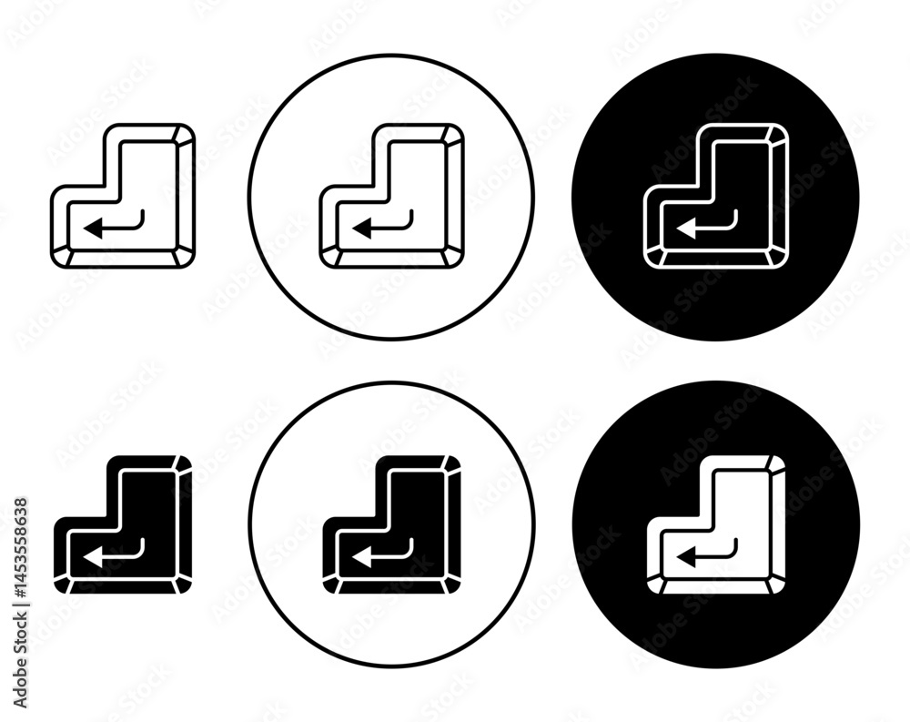 Poster enter keyboard key icon. design for web and mobile app. vector illustration