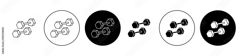 Poster Dumbbell pair icon. Design for web and mobile app. Vector illustration