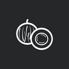 Coconut icon logo flat vector design