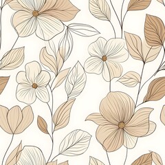 Delicate floral pattern design in muted tones.
