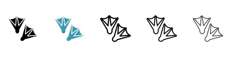 Duck paw icon. Design for web and mobile app. Vector illustration © Recoonde
