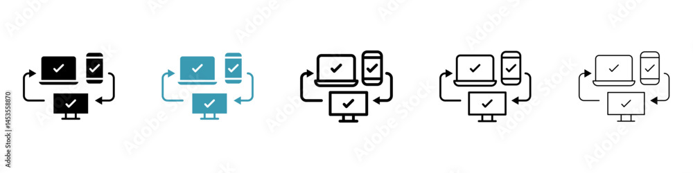 Poster cross platform icon. design for web and mobile app. vector illustration