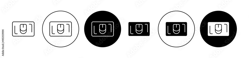 Poster computer mouse pad icon. design for web and mobile app. vector illustration
