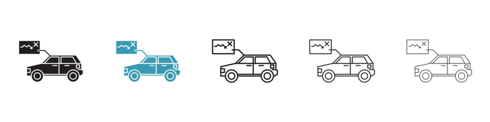 Car diagnostic icon. Design for web and mobile app. Vector illustration