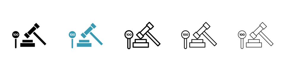 Auction icon. Design for web and mobile app. Vector illustration