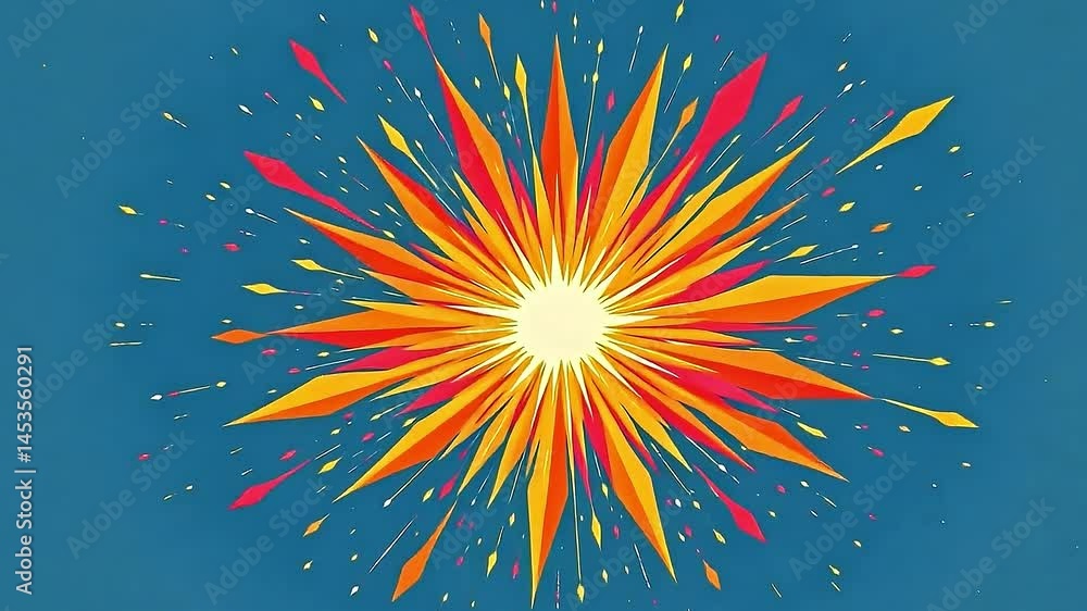 Poster dynamic explosion of colorful energy abstract art graphic design vibrant environment close-up view v