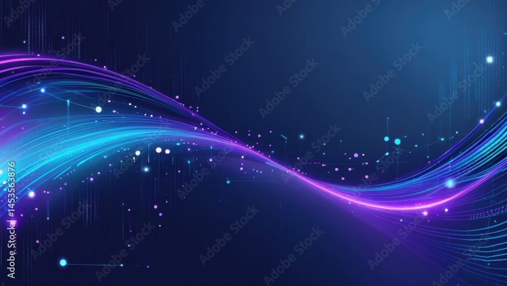 Aufkleber abstract and vibrant flowing lines with a futuristic aesthetic, perfect for tech and design projects
