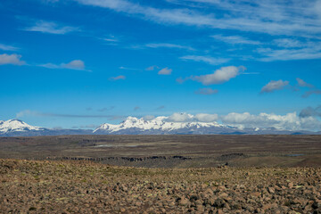 Natural landscapes of Arequipa, Peru. Magnificent views of the Andean mountains, snow-capped...