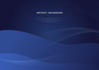Abstract vector background of blue curves.