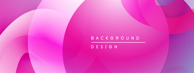 Abstract pink background. Overlapping shapes create dynamic visual effect. Gradient colors provide smooth transition. Modern design element.