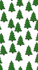 Joyful Green Christmas Tree Pattern AI Generated
