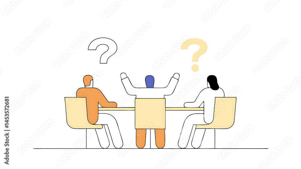 Poster ask questions for help or solution confusion doubt or query for answer and information business disc