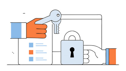 strong password for cyber security high protection and safety for login account secure data privacy online authentication concept businessman hold key with user account lock with strong lock pad