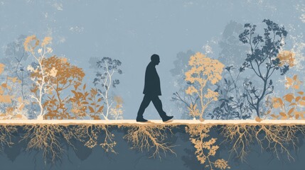 Symbolic journey from trauma to healing  illustrating struggle and resilience in the growth process