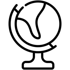 globe line icon