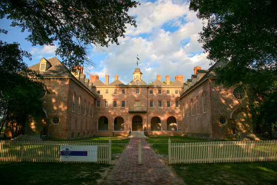 The Wren Building on the campus of College of William & Mary in summer, Williamsburg, Virginia