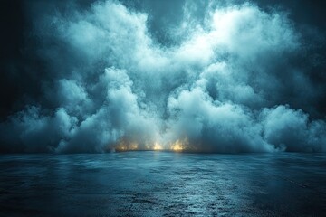 Obraz premium Mystical, dimly lit, smoky, scene, dark, atmosphere.