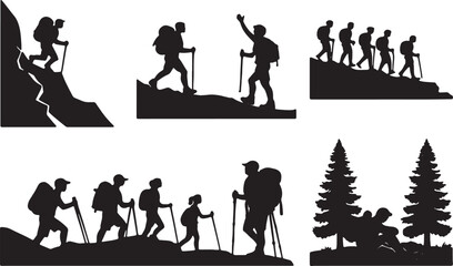 Naklejka premium silhouettes of people walking