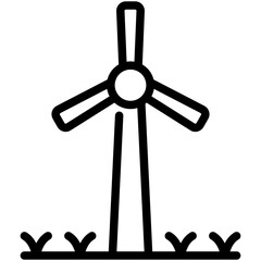 Obraz premium windmill line icon