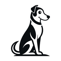 Silhouettes of Various Dog Breeds Sitting