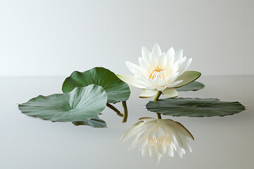 White lotus flower