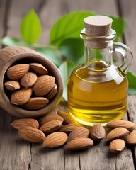 sweet almond essence, almond oil for skin brightening, almond oil for smooth skin, almond extract for hair, almond oil anti-aging serum, organic almond essence, almond oil for body care, almond oil fa