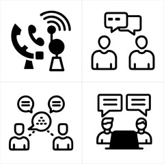 communication icon set
