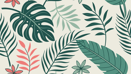 seamless pattern with leaves