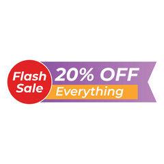  Flash Sale Banner 28 Off Everything Flash Sale Banner A vibrant flash sale banner graphic with a 28 off discount on everything.