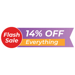 Flash Sale Banner 28 Off Everything Flash Sale Banner A vibrant flash sale banner graphic with a 28 off discount on everything.