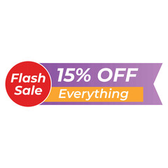  Flash Sale Banner 28 Off Everything Flash Sale Banner A vibrant flash sale banner graphic with a 28 off discount on everything.